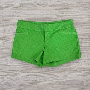 LILLY PULITZER Ellie Jacquard Texture Shorts Go Go Lime Green Women's Size 2